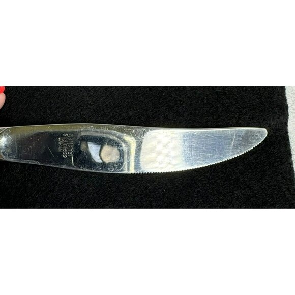 Vintage National Stainless Rose and Leaf Japan Flatware Set 2 Knives 4 Teaspoons - Picture 10 of 12